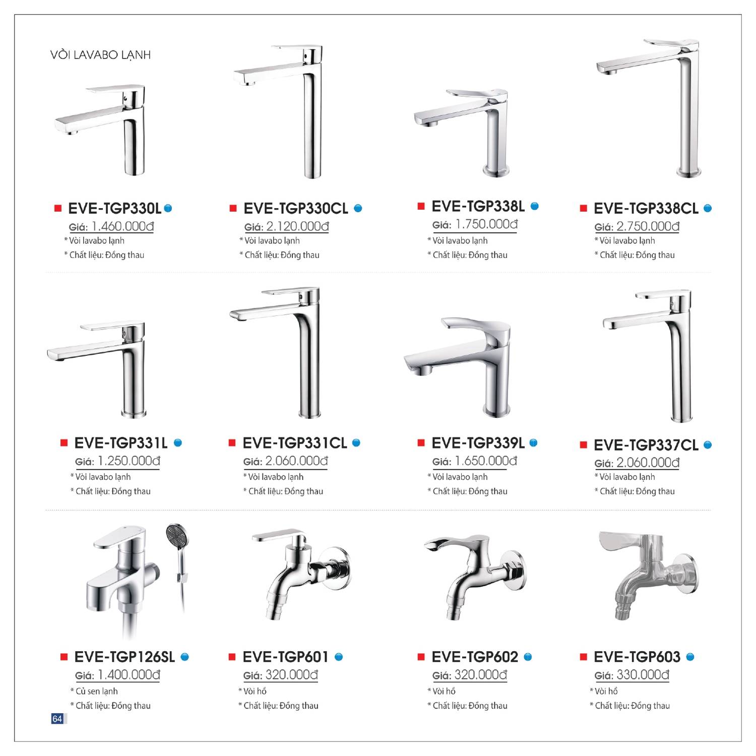 Thiết bị vệ sinh EVEREST Catalogue và Bảng giá mới nhất 2025 /Page 64